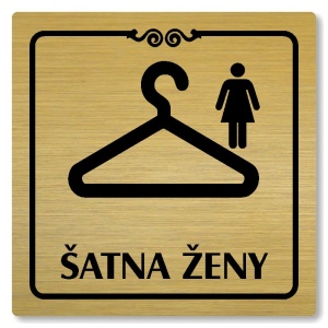 Šatna ženy, 148x148mm, zlatá, Texas